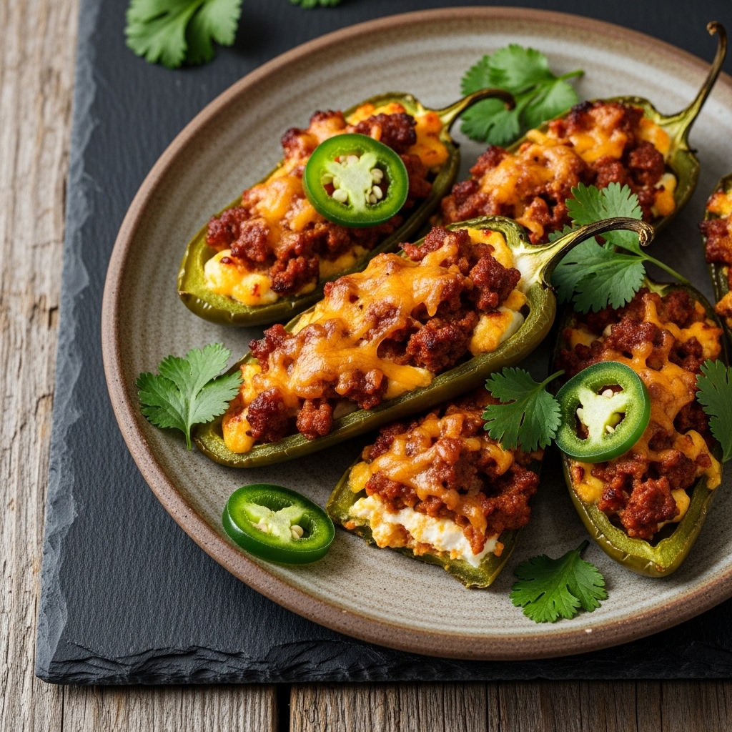 Smoky Chorizo Stuffed Jalapeño Poppers